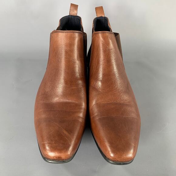 DROVER Size 12 Brown Leather Square Toe Boots main image 5